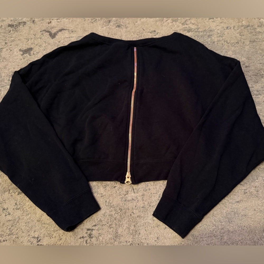 Women’s Nike AIR BLACK Hoodie w Logo In Medium - Picture 2 of 3